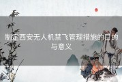 制定西安无人机禁飞管理措施的目的与意义