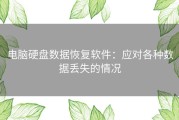 电脑硬盘数据恢复软件：应对各种数据丢失的情况