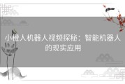 小橙人机器人视频探秘：智能机器人的现实应用