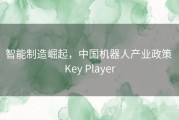 智能制造崛起，中国机器人产业政策 Key Player