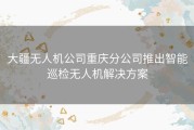 大疆无人机公司重庆分公司推出智能巡检无人机解决方案