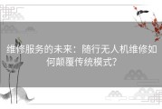 维修服务的未来：随行无人机维修如何颠覆传统模式？