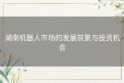 湖南机器人市场的发展前景与投资机会