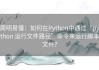 简明易懂：如何在Python中通过“python 运行文件路径”命令来运行脚本文件？