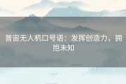 普宙无人机口号语：发挥创造力，拥抱未知