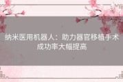 纳米医用机器人：助力器官移植手术成功率大幅提高