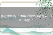 捧在手中的“18禁亚洲深夜福利入口gif”带你飞！