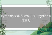 Python的影响力急速扩张，python前途看好