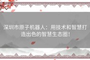 深圳市原子机器人：用技术和智慧打造出色的智慧生态圈！