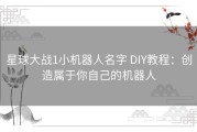 星球大战1小机器人名字 DIY教程：创造属于你自己的机器人