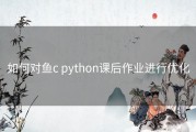 如何对鱼c python课后作业进行优化
