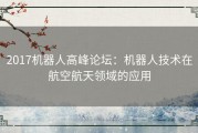 2017机器人高峰论坛：机器人技术在航空航天领域的应用