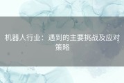 机器人行业：遇到的主要挑战及应对策略