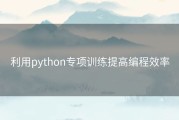 利用python专项训练提高编程效率