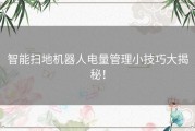 智能扫地机器人电量管理小技巧大揭秘！