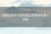 观看这些令人叹为观止的擦地机器人视频