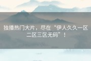 独播热门大片，尽在“伊人久久一区二区三区无码”！