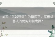 美军“武器导演”的指挥下，军用机器人的优势如何发挥？