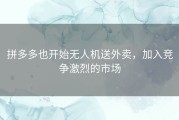 拼多多也开始无人机送外卖，加入竞争激烈的市场