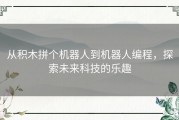 从积木拼个机器人到机器人编程，探索未来科技的乐趣