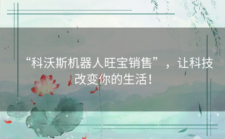 “科沃斯机器人旺宝销售”，让科技改变你的生活！