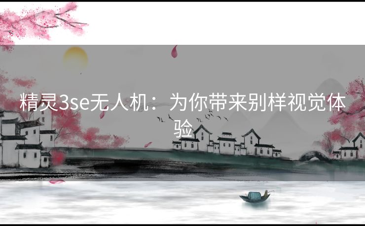 精灵3se无人机：为你带来别样视觉体验