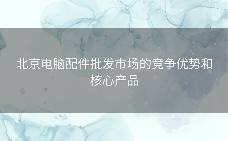 北京电脑配件批发市场的竞争优势和核心产品