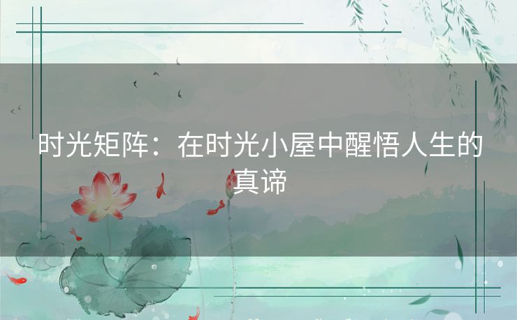 时光矩阵：在时光小屋中醒悟人生的真谛