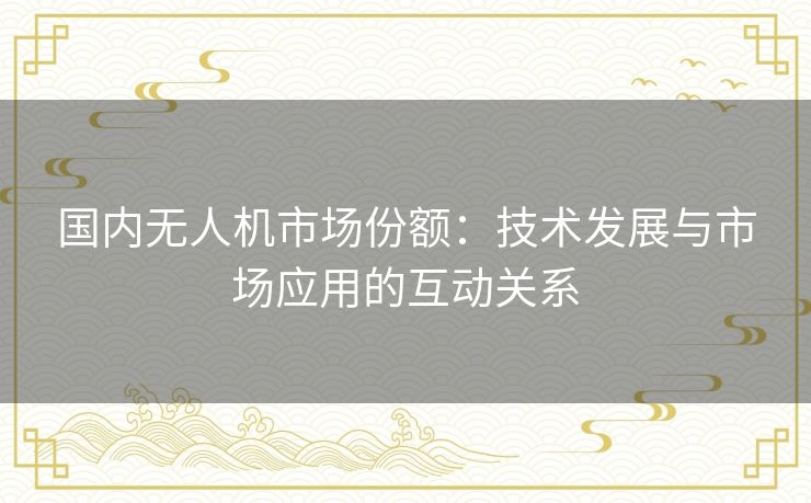 国内无人机市场份额：技术发展与市场应用的互动关系
