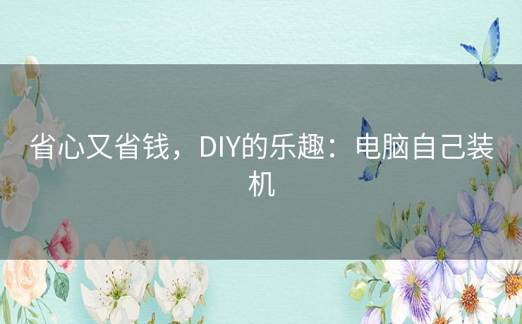 省心又省钱，DIY的乐趣：电脑自己装机