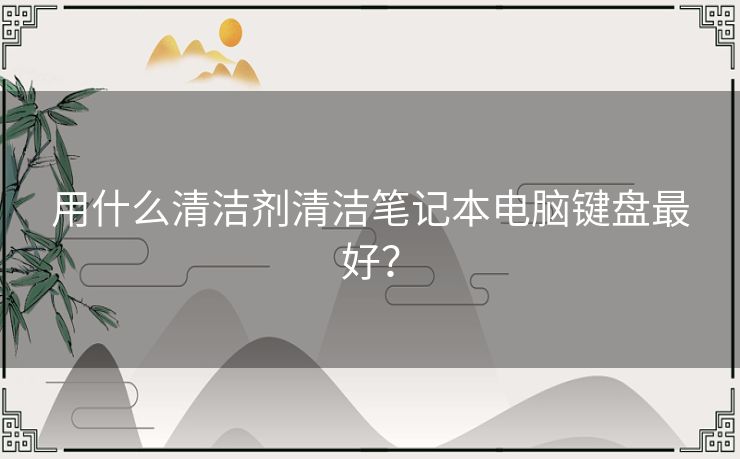 用什么清洁剂清洁笔记本电脑键盘最好？