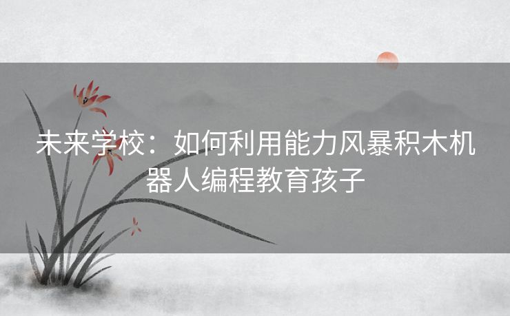 未来学校：如何利用能力风暴积木机器人编程教育孩子