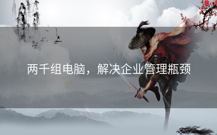 两千组电脑，解决企业管理瓶颈