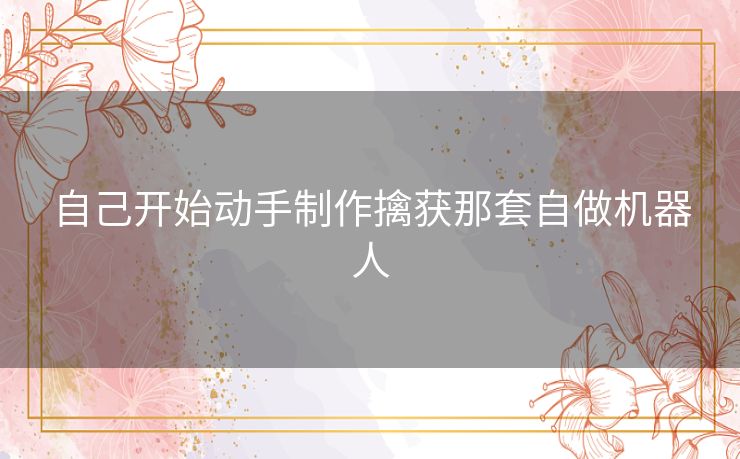 自己开始动手制作擒获那套自做机器人