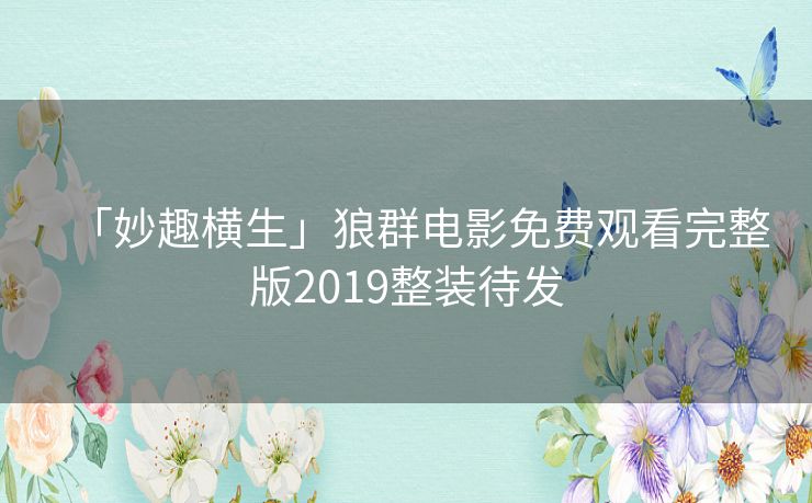 「妙趣横生」狼群电影免费观看完整版2019整装待发