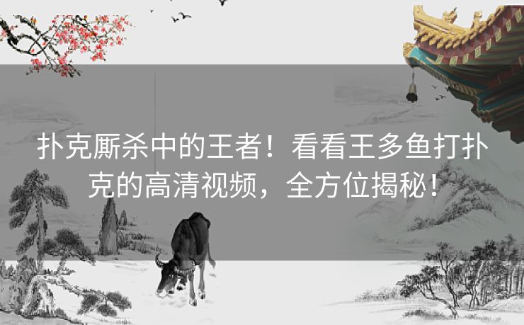 扑克厮杀中的王者！看看王多鱼打扑克的高清视频，全方位揭秘！