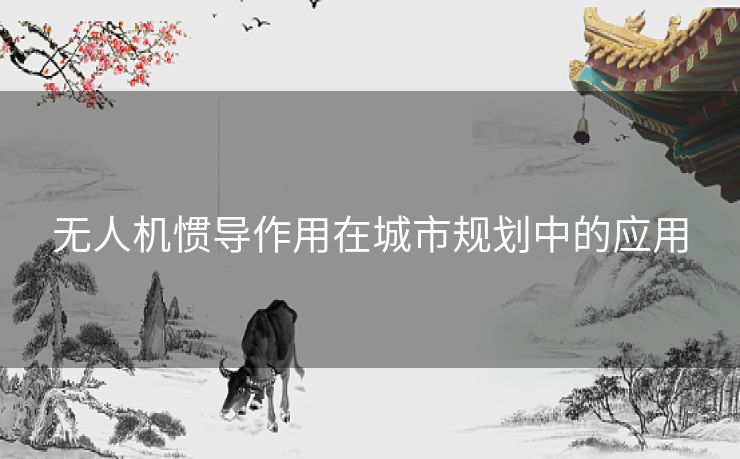 无人机惯导作用在城市规划中的应用